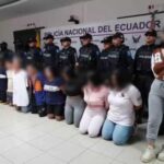 Nueve personas rescatadas y 34 detenidas en operación en Ecuador